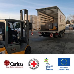 Prva isporuka paketa hrane u projektu "Zajedno za Zagrepčan(k)e"